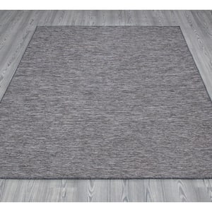 Sundance Collection Solid Gray 5 ft. 3 in. x 6 ft. 11 in. Reversible Indoor/Outdoor Area Rug