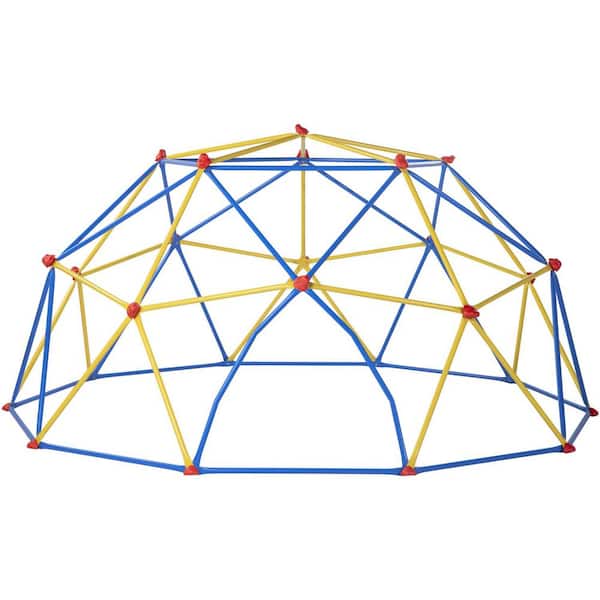 Tidoin 10 ft. Blue Steel Kids Jungle Gym Climbing Dome Tower Supporting 1000 lbs.