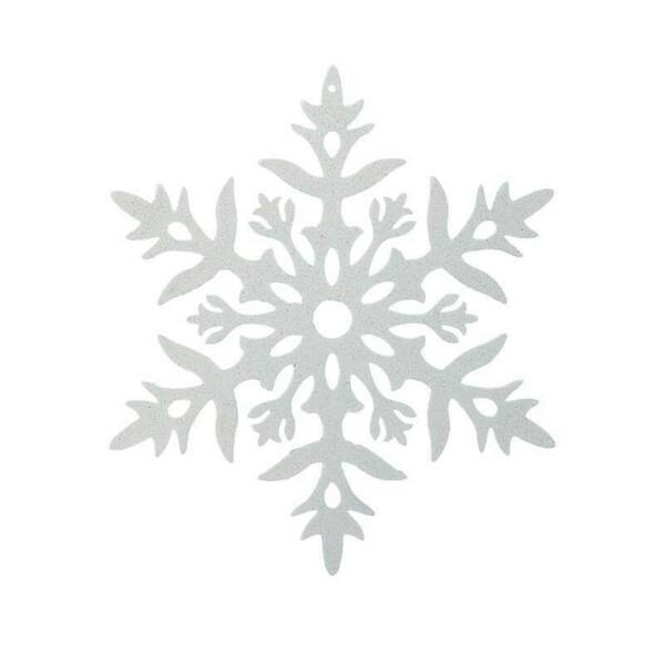 REDLINE STEEL Seasonal Winter Glacier White Snowflake Metal Wall Art Decorative Sign