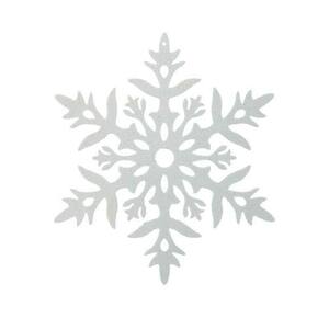 Seasonal Winter Glacier White Snowflake Metal Wall Art Decorative Sign