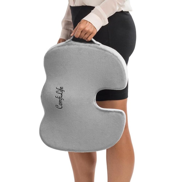 Modvel Gel Enhanced Seat Cushion | Memory Foam Pillow for Office Chair Grey