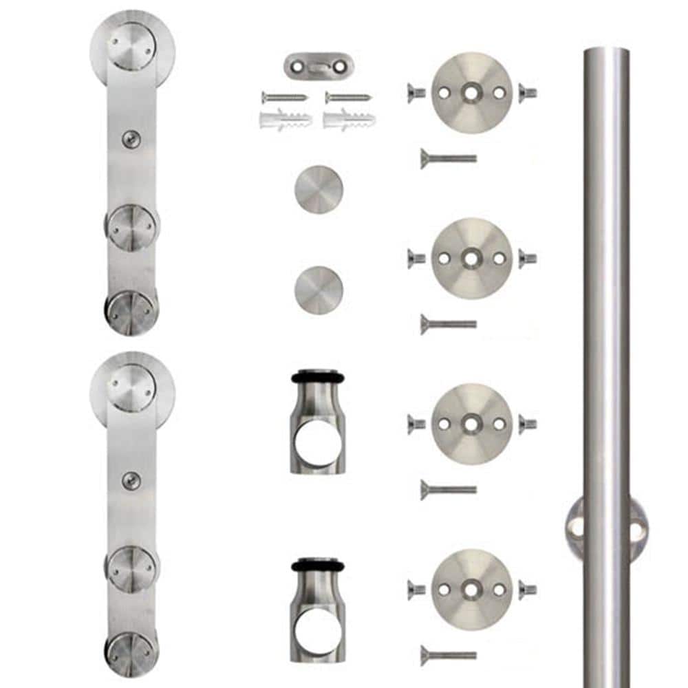 78-inch Stainless Steel Single Barn Door Hardware Kit