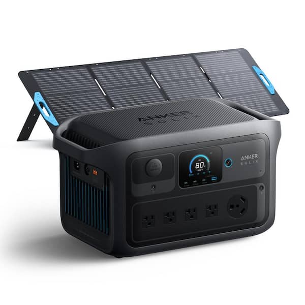 SOLIX C2000X Gen2 2,400W Output 2,048Wh Push Button Start Solar Generator w/ 200W Solar Panel for Home/RV/Tailgate