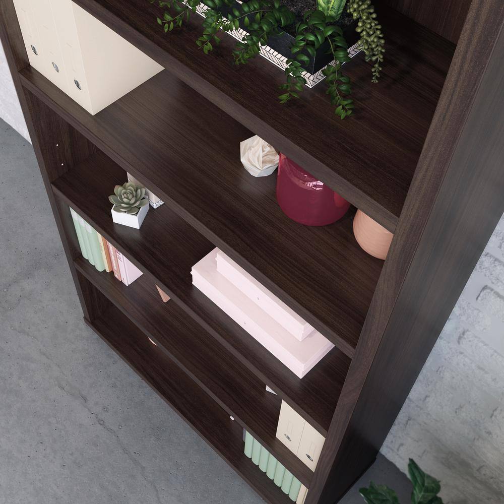 Noble Elm Adjustable 5-Shelf Bookcase