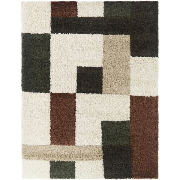 Martha Green/Rust 8 ft. x 10 ft. Area Rug