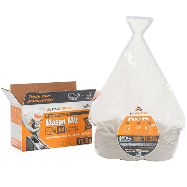 1-2-3Mortar 11.3 lb. Type M Commercial Grade Mason Mortar Mix