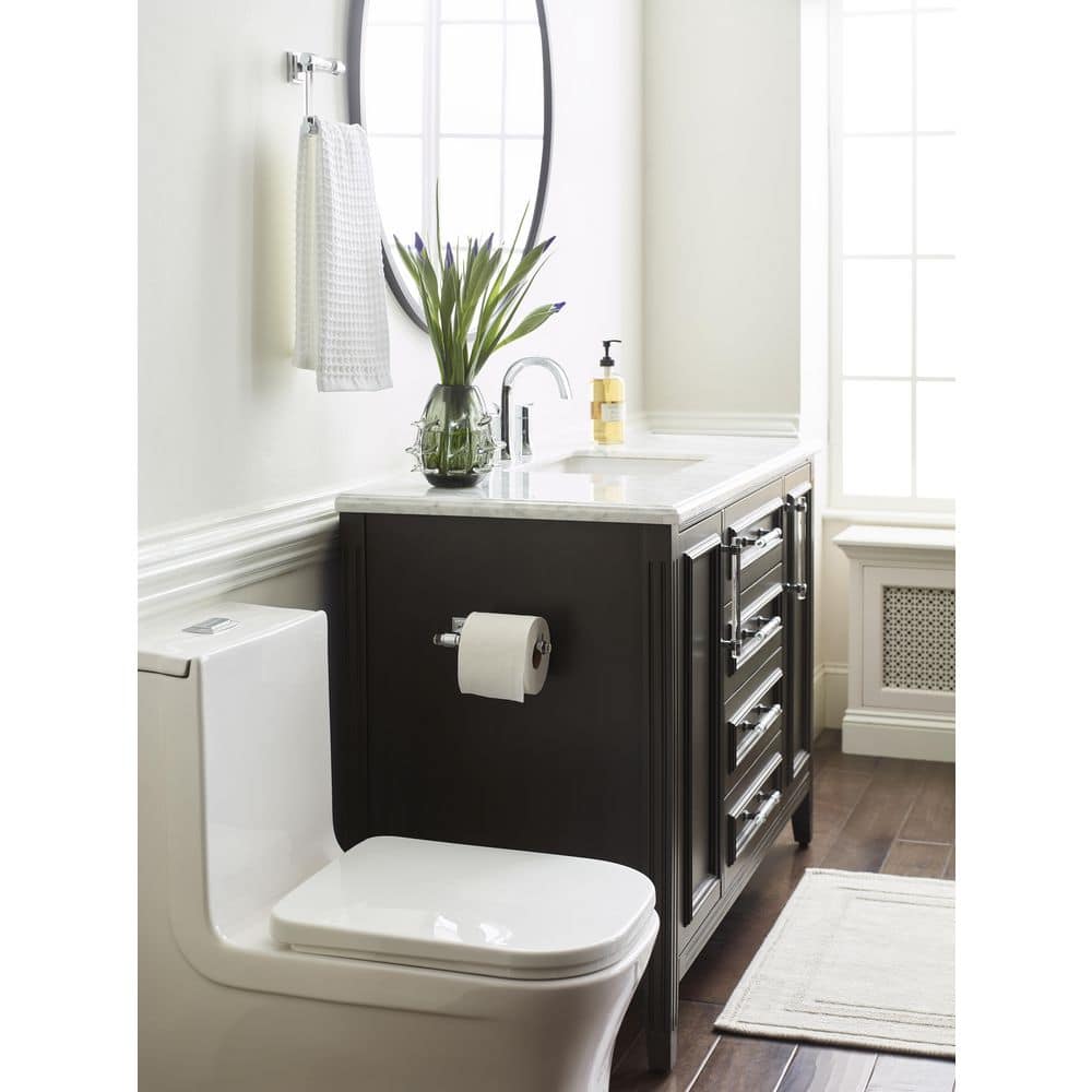 Glacio Clear and Chrome Single Post Toilet Paper Holder