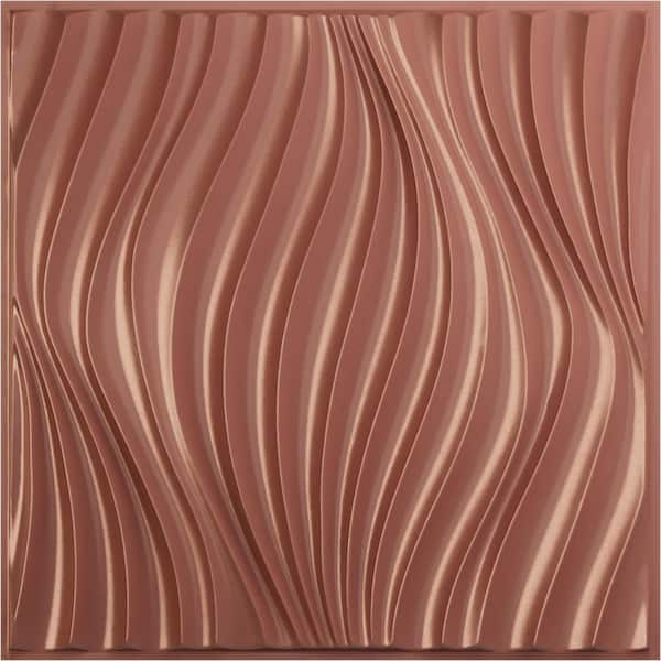 19-5/8"W x 19-5/8"H Billow EnduraWall Decorative 3D Wall Panel, Champagne Pink (Covers 2.67 Sq.Ft.)