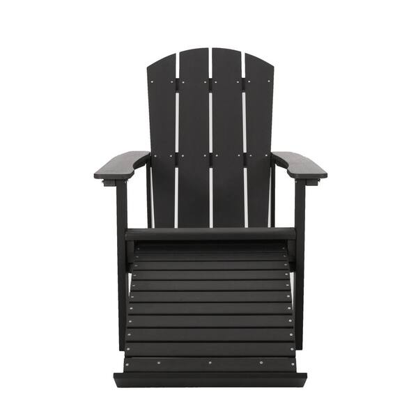 Tidoin Outdoor Classic Black Wood Retractable Foldable Adirondack Chair ...