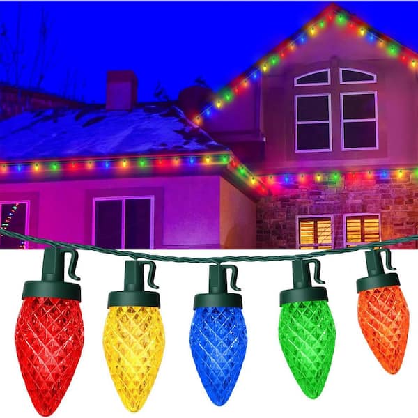 67 ft. 100 Bulbs Outdoor Decorations for House Waterproof String Lights, Multicolor