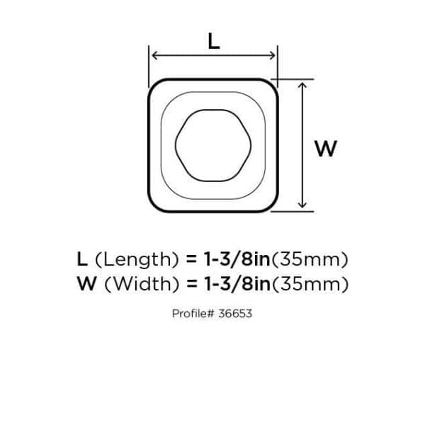 Glacio Clear and Oil-Rubbed Bronze Square Cabinet Knob