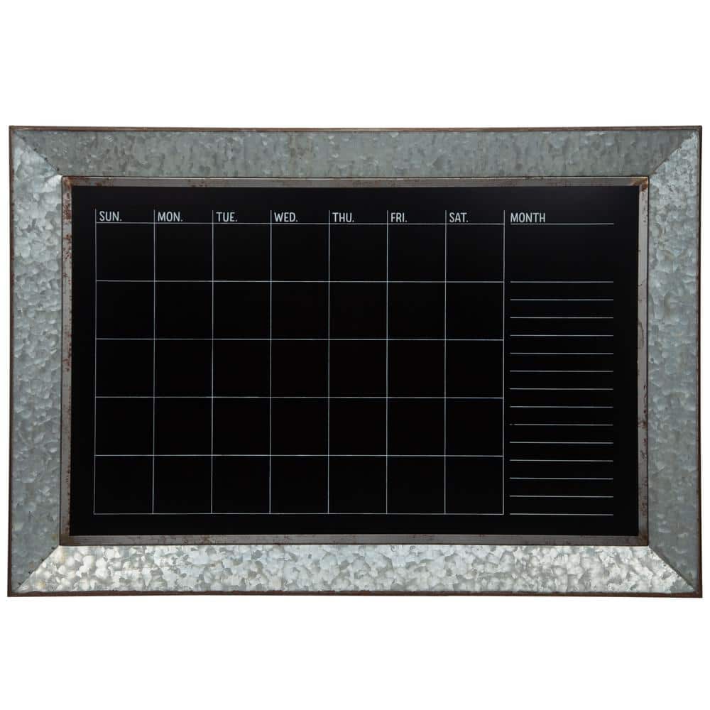 Pinnacle Rustic Galvanized Calendar Silver Chalkboard Memo Board 18fm1501e The Home Depot - Diy Framed Chalkboard Calendar Pinnacle Rustic Galvanized Calendar Silver Chalkboard Memo Board 18fm1501e The Home Depot - Diy Framed Chalkboard Calendar