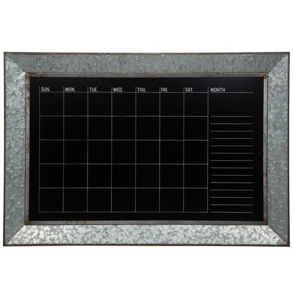Photo 1 of Rustic Galvanized Calendar Silver Chalkboard Memo Board-------missing hardware 