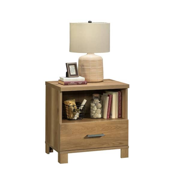 SAUDER Rosedale Ranch Timber Oak 1-Drawer 23.78 in. W Nightstand