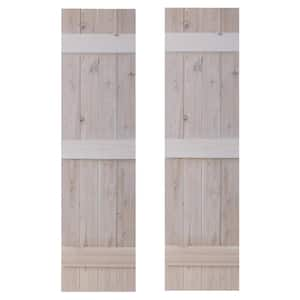 Ply Gem 16 in. x 39 in. Polypropylene 4-Board Open Board and Batten  Shutters Pair in Spanish Moss VIN401639 93 - The Home Depot