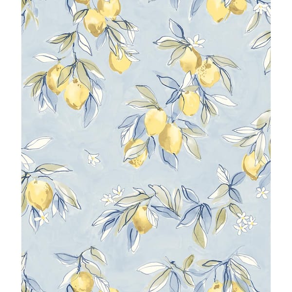 Chesapeake Lemonade Light Blue Pre-Pasted Non-Woven Wallpaper Sample