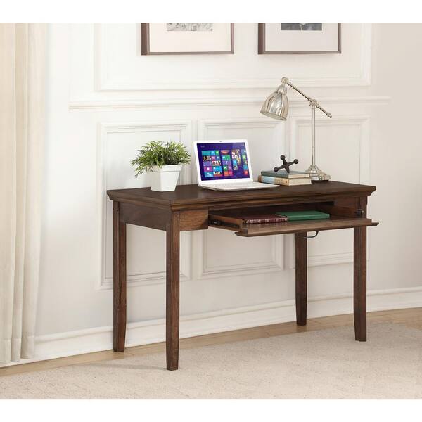 Foremost 48 in. Distressed Wheat Rectangular 1 -Drawer Writing Desk with Solid Wood