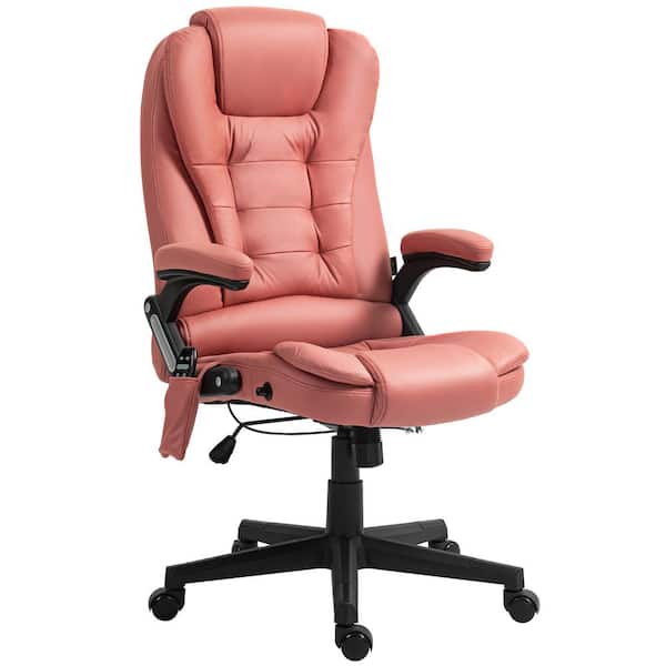 Unbranded Outdoor PU Leather Massage Recliner Chair, Metal Frame and 6-Point Vibration Swiveling Armchair,Red