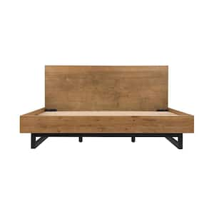 Aldo Brown Oak Wood Frame King Platform Bed