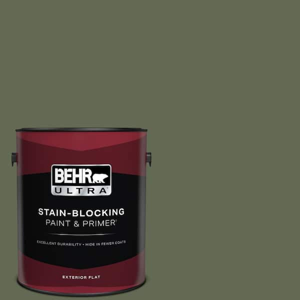 BEHR ULTRA 1 gal. #ICC-87 Rosemary Sprig Flat Exterior Paint & Primer