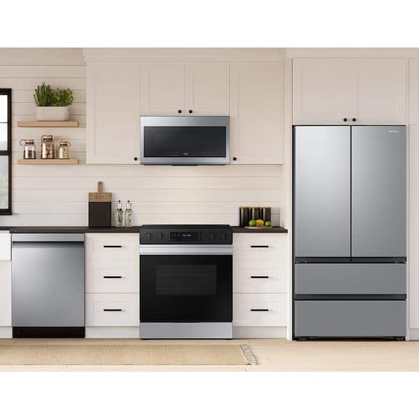 Samsung - Over-the-Range Microwave 2.1 cu. ft. with Wi-Fi in Fingerprint Resistant Stainless Steel