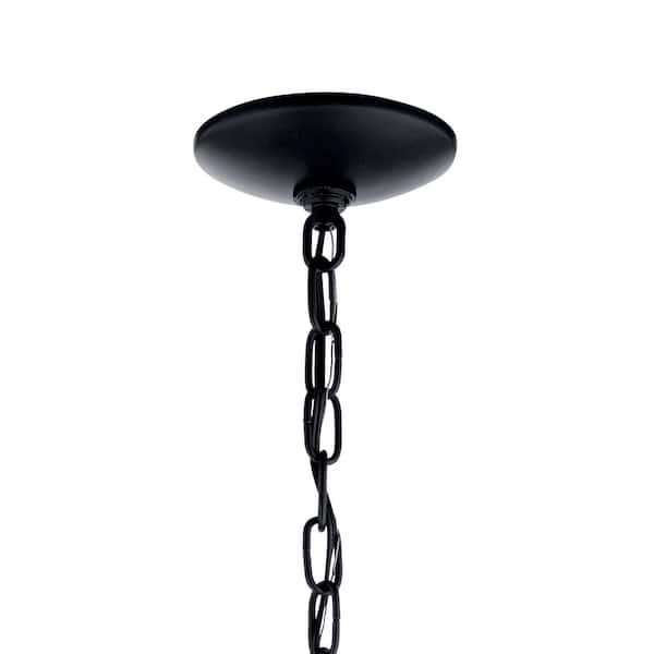Tuscany 3 Light Ceiling Chandelier Acrylic Droplets Black