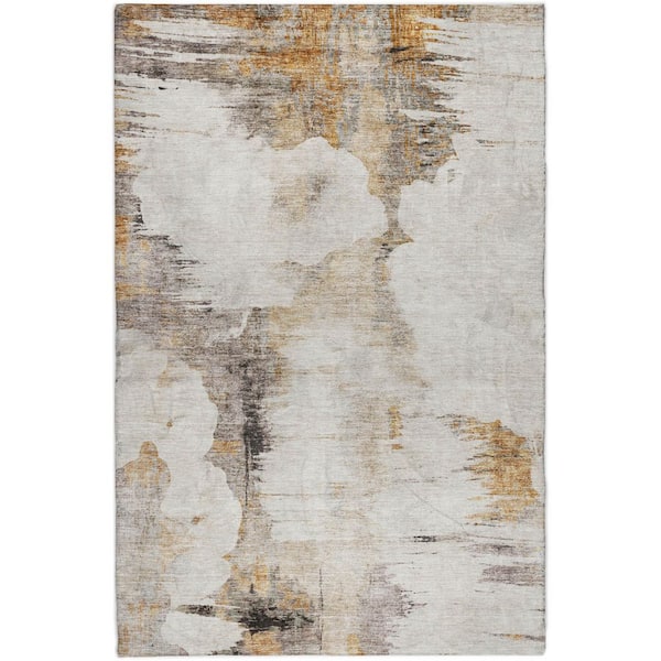 Dream Shag Premium Machine Washable Abstract ADS710 Beige 10 ft. x 14 ft. Area Rug
