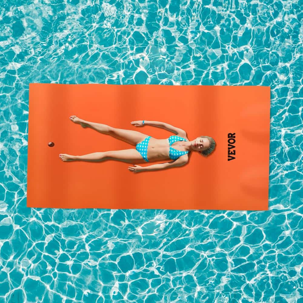 Large Orange and Yellow Tear-Resistant XPE Foam Floating Island