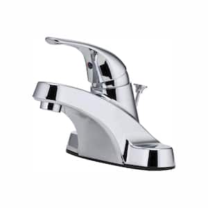 Pfirst Series 4 in. Centerset Single Handle Bathroom Faucet in Polished Chrome