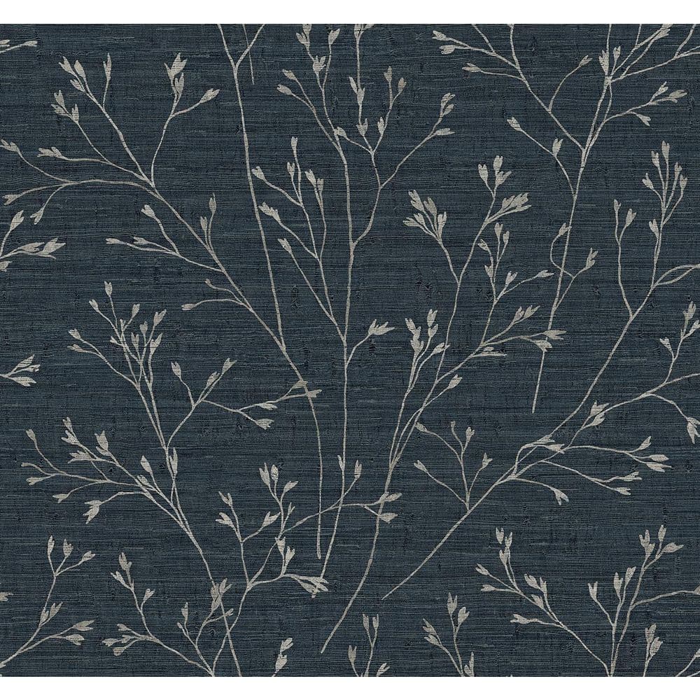 60.75 sq. ft. Ocean Blue Withington Branch Embossed Vinyl Unpasted Wallpaper Roll price history on PriceWatchPro
