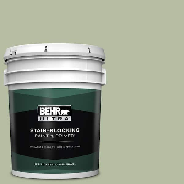 BEHR ULTRA 5 gal. #ICC-105 Dried Chervil Semi-Gloss Enamel Exterior Paint & Primer