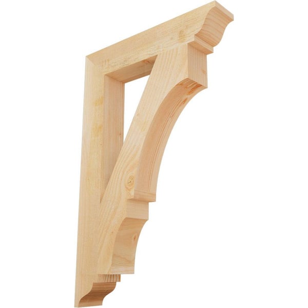 Ekena Millwork 4 in. x 34 in. x 22 in. Douglas Fir Balboa Traditional Rough Sawn Bracket