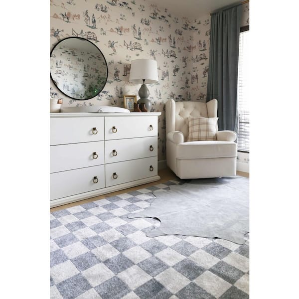 Alia 7 ft. X 9 ft. Ivory/Blue/Gray Area Rug