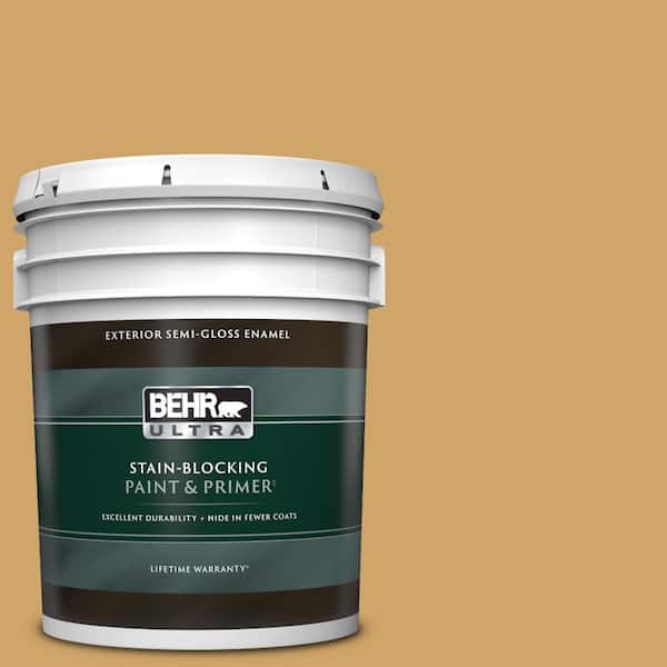 BEHR ULTRA 5 gal. #330D-5 Campground Semi-Gloss Enamel Exterior Paint & Primer