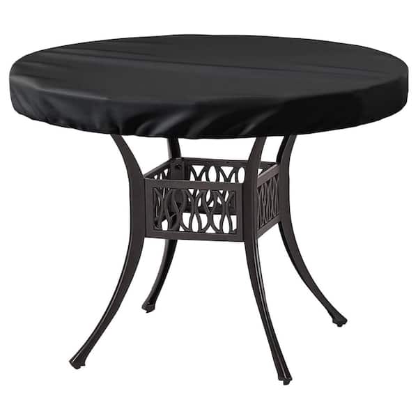 32'' Dia x 4'' H Black Round Outdoor Table Cover
