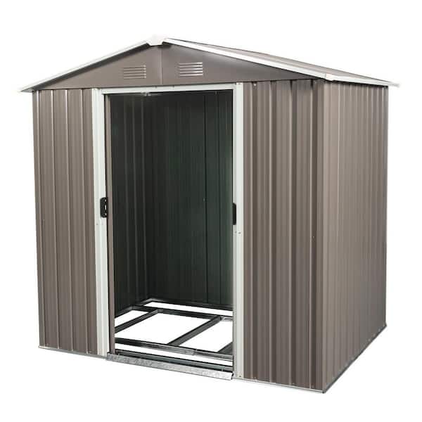 6 ft. W x 5 ft. D Outdoor Metal Storage Shed with Metal Foundation (30 sq. ft. )