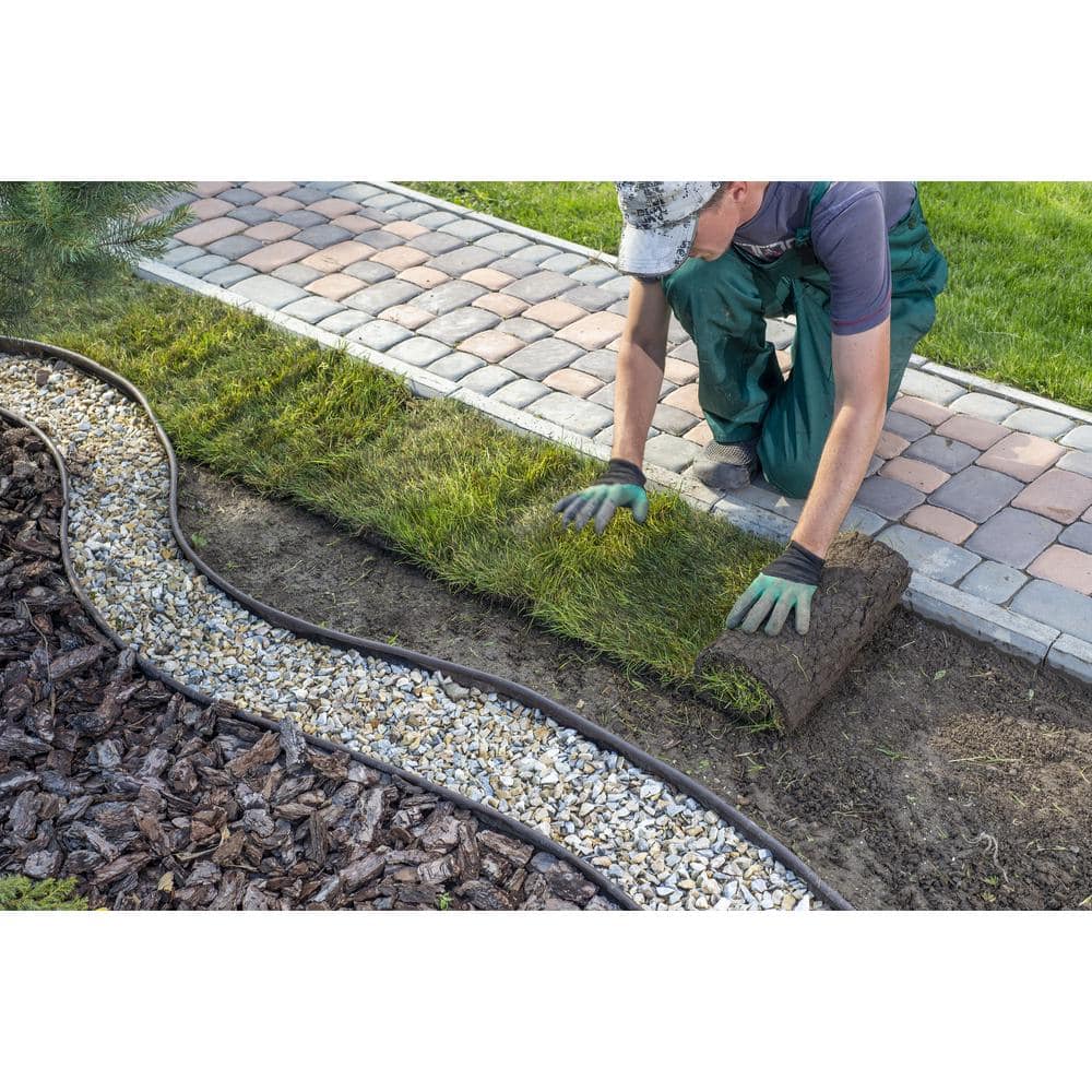 Master Gardener Black Polyethylene Coiled Landscape Edging, 5 in x 40 ft
