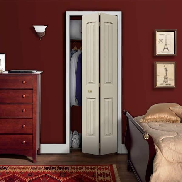 24 in. x 80 in. Santa Fe Desert Sand Painted Smooth Molded Composite Closet Bi-fold Door
