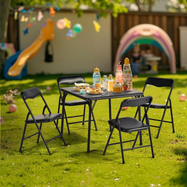 Homy Casa TAGE 5-Piece Folding Table and Chair Set with Padded - Main Image