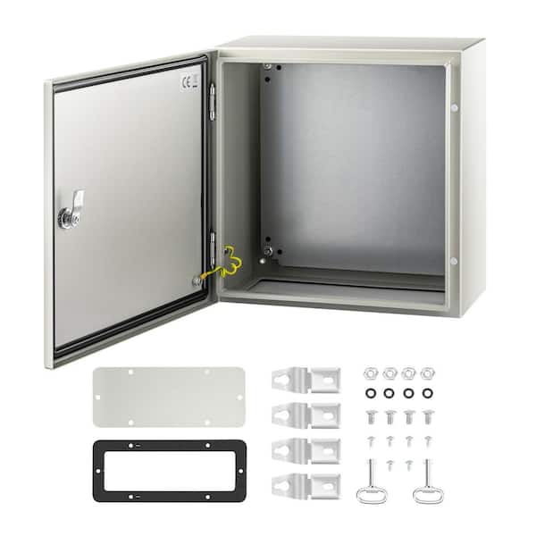 NEMA Steel Enclosure, 16 x 16 x 8 in. NEMA 4 x Steel Electrical Box, IP66 Waterproof Dustproof, Electrical Junction Box