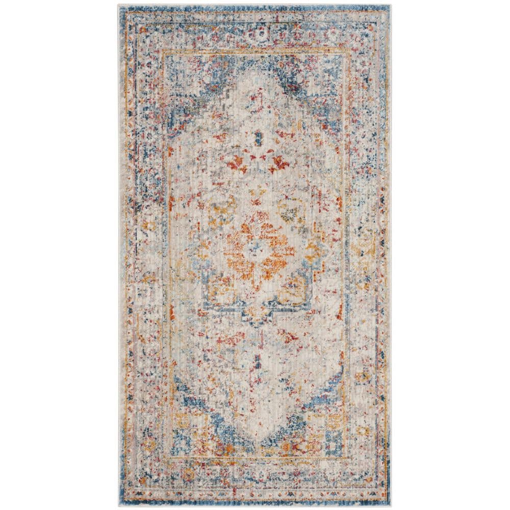 Blue Multi Vintage Persian Runner Rug 2' x 5'