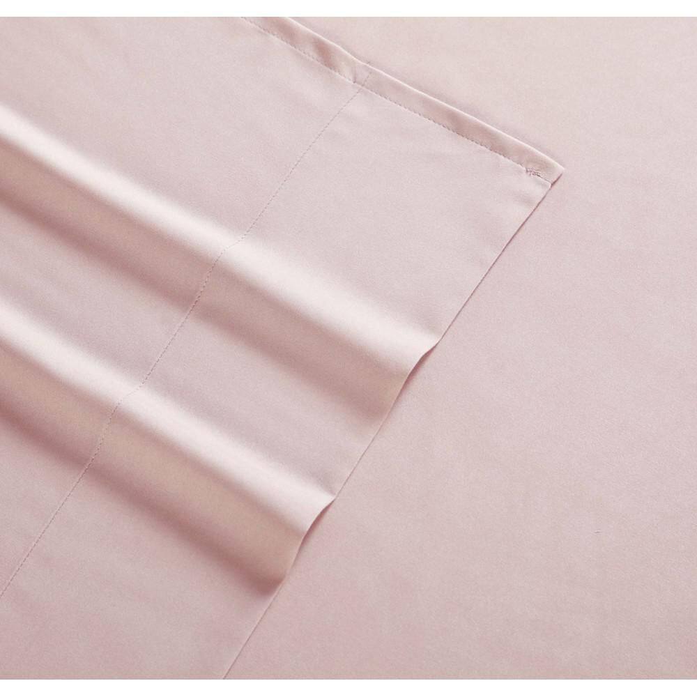 Blush King Solid Microfiber 3-Piece Sheet Set