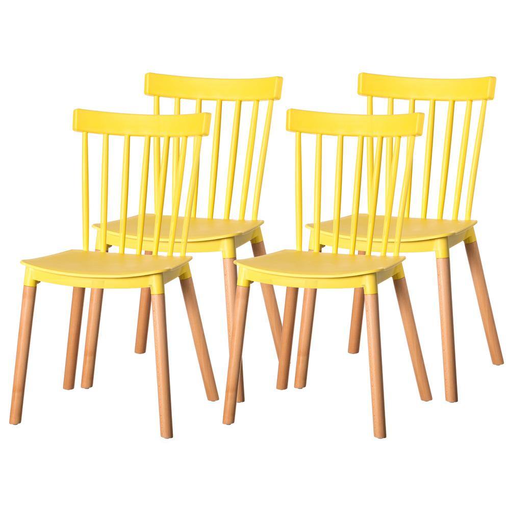 yellow windsor chair