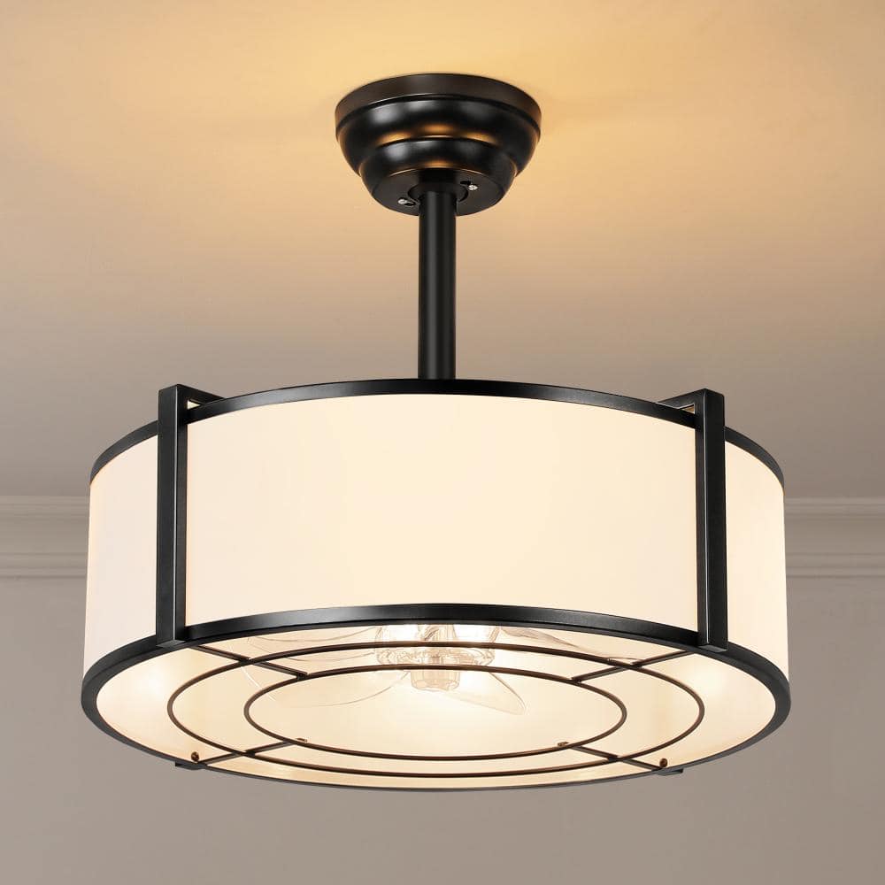 20 In. Black Modern Minimalist Ceiling Fan with Light, Remote Control, 6-Speed, and Timer price history on PriceWatchPro
