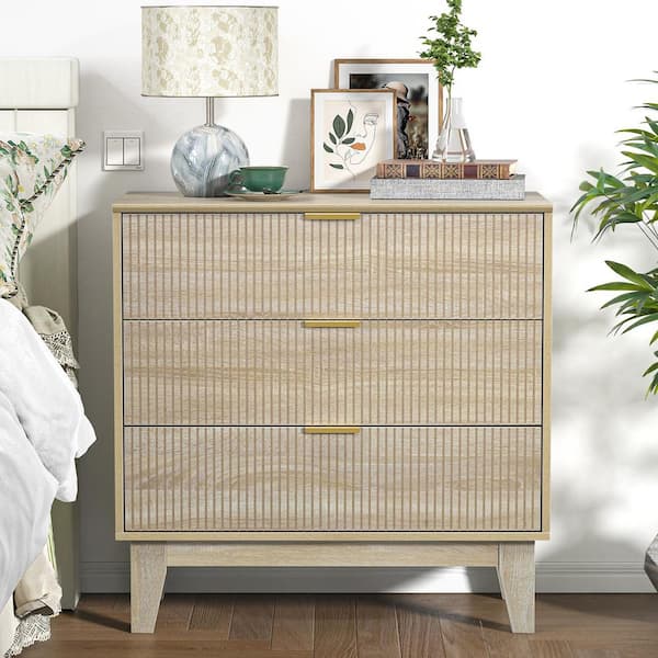 Aupodin Natural Wood 3-Drawer 31.50 in. Wide Dressing Cabinet Chest of Drawers H0113 - The Home Depot Aupodin Natural Wood 3-Drawer 31.50 in. Wide Dressing Cabinet Chest of Drawers H0113 - The Home Depot