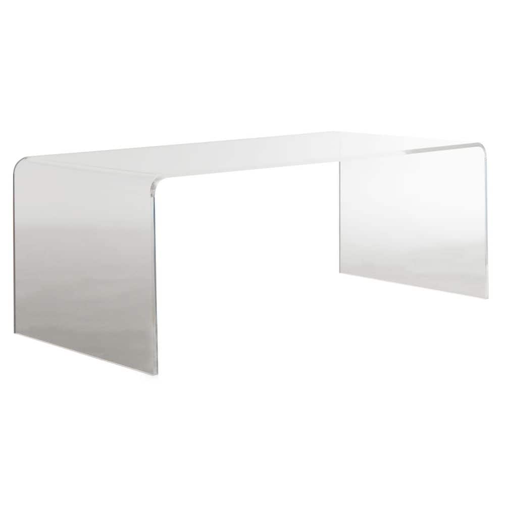 Addis 35'' Clear Acrylic Rectangular Coffee Table
