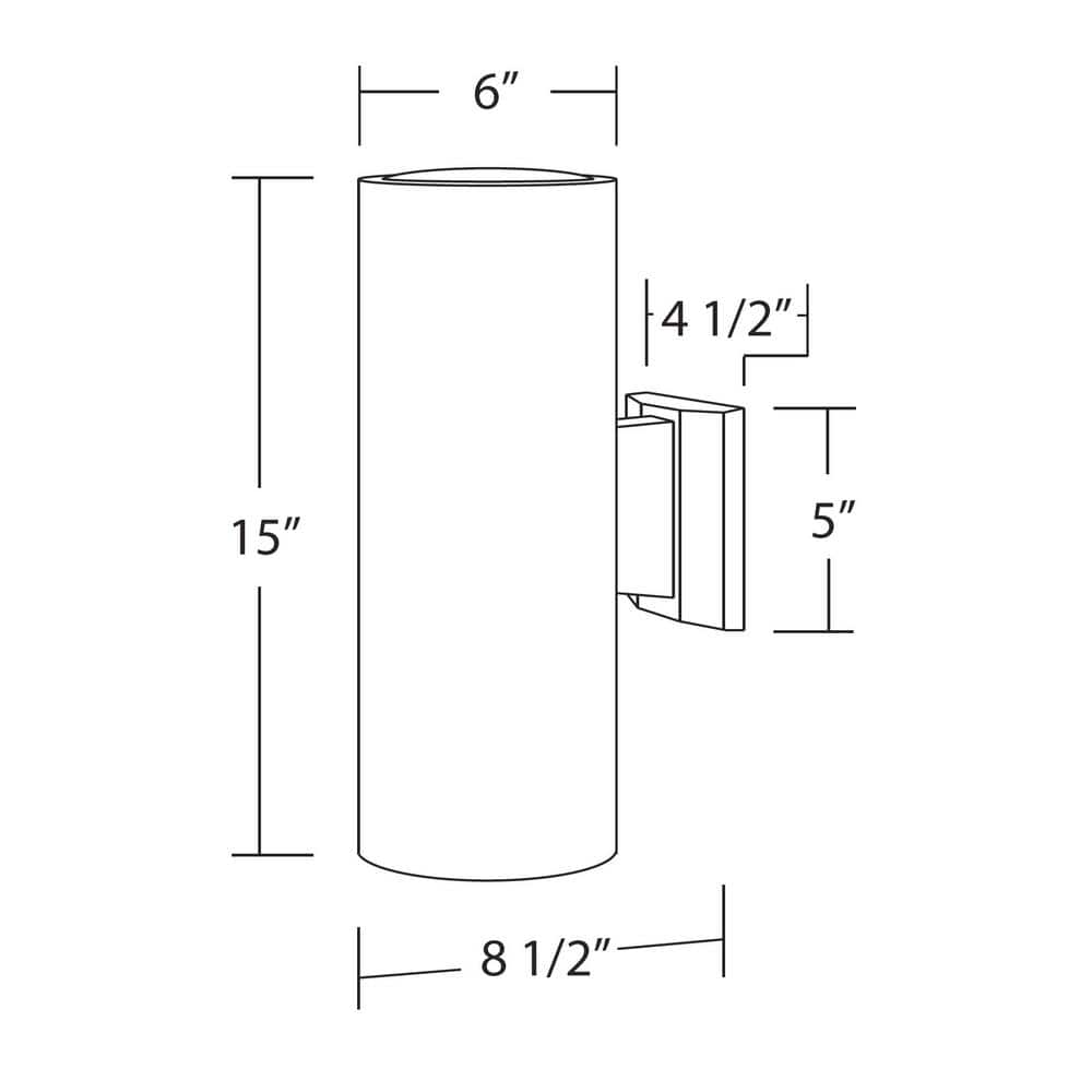White Aluminum Cylinder Outdoor Wall Lantern Sconce