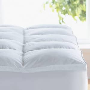 2 in. King Size 300-Thread Count 100% Egyptian Cotton Hypoallergenic Down Alternative Mattress Topper