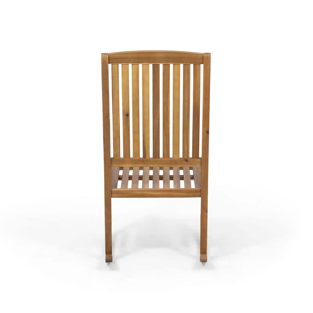 Teak Acacia Wood Outdoor Rocking Chair with Arms