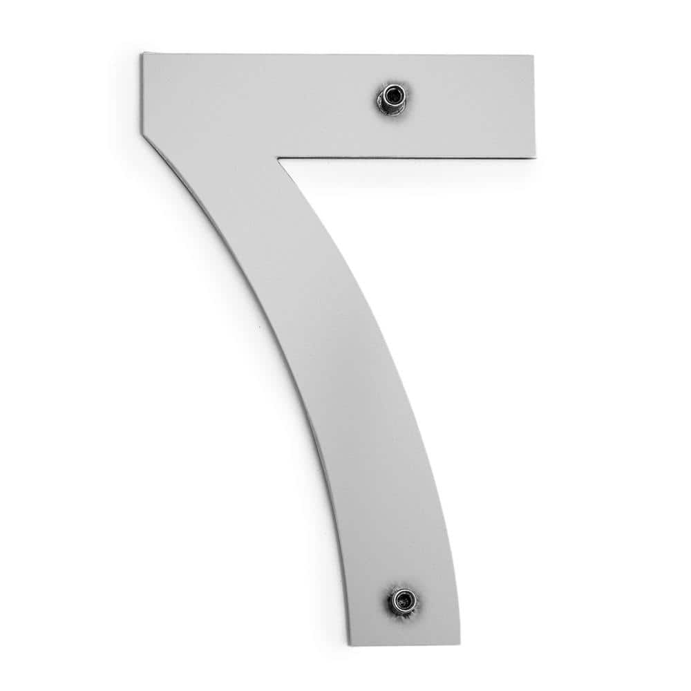 6" Stainless Steel Floating House Number 7